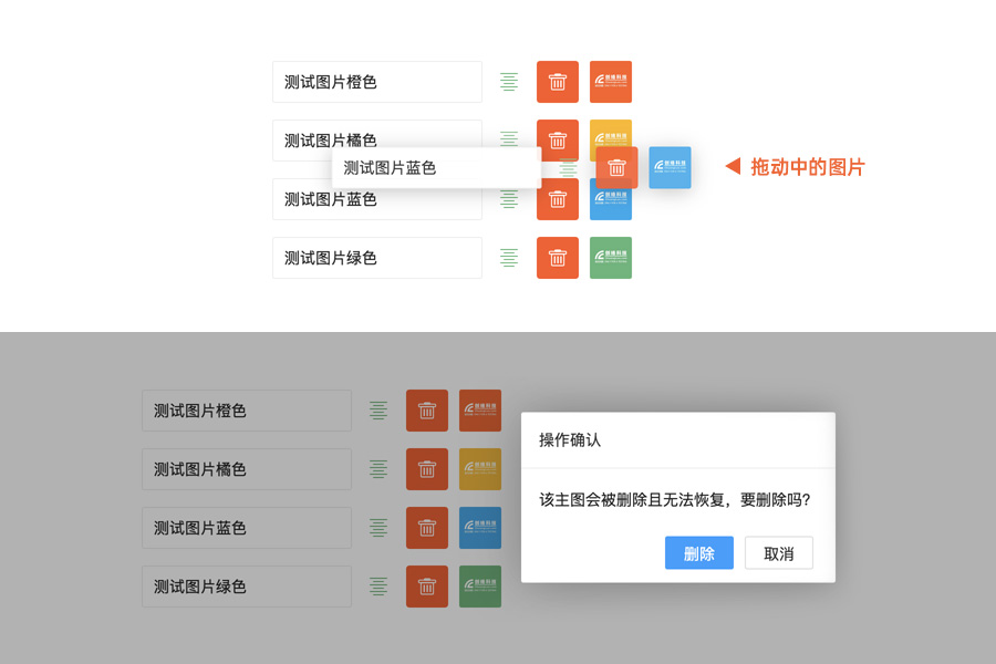 網(wǎng)站后臺圖片的拖動和刪除